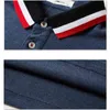 Hommes Polo Chemise Automne Chemise à manches longues Coton Polo Chemise Mode Corée Casual Stripe Grande Taille 6xl Polo Chemises Hommes Top Tees 210401