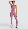 Set da allenamento Hyperflex senza cuciture, leggings sportivi e top completo da yoga per donna, abbigliamento sportivo, abbigliamento sportivo, set da palestra