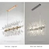 Lampes suspendues modernes Suspension en cristal de pissenlit nordique suspendue G9 LED salon salle à manger chambre luminaires de luxe lampes d'éclairage