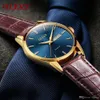 Men's Watches Top Brand Luxury OLEVS Fashion Wristwatches Simple Leather Quartz Couple Watch For Male Auto Date/week clock Men waterpro