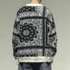 Japonês étnica moda cardigan streetwear harajuku casual camisola homens roupas casaco de inverno retrô casal solto macho