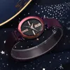 Wristwatches Luxury Quartz Wrist Watch for Women Magnetic Round Dial Roman Numbers Band Band Horloges Vrouwen Orologio Donna