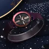 Montre-bracelets Luxury Quartz Wrist Watch for Women Magnetic Round Numbers Roman Band Ally Band de Noël Gift Horloges Vrouwen Orologio Donna