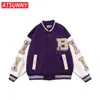 Atsunny Winterjas Mannen Hip Hop Mannen Honkbaljack Harajuku Retro Varsity Jacket Casual Jas Mode Jas Streetwear Tops 210819