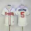 Ricamo Freddie Freeman maglia da baseball americana famosa Maglia da baseball cucita da uomo donna giovanile taglia XS-6XL