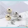 Jewelrysimple Designs Round Ball Geometric Earrings Textured Gold Color For Women Star Basket Hoop & Hie Drop Delivery 2021 Uted6