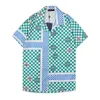 2022 Men's Casual Vintage Chequered Shirts Short Sleeve Summer Hawaiian Bowling Shirt Skinny Fit Various Pattern Man Clothes 235E