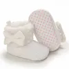 Moda neonato Ins Neonate Stivali con suola morbida Inverno caldo fiocco di neve Scarpe invernali con fiocco 0-18m G1023