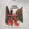 Fashion T Shirts Tintin Adventure Classic Animation T-shirts Top Tees Short Sleeve Custom Casual Tshirts