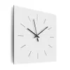 큰 장식 나무 벽 시계 현대 디자인 침묵 거실 홈 장식 사각 나무 교수형 시계 흰색