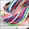 Ceramic, Clay, Porcelain Loose Beads Jewelry 6Mm Mti Colors Flat Round Handmade Polymer Clay Chip Disk Spacer For Fashion Making Diy Necklac