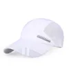 Kapaklar şapka moda erkek beyzbol şapkası ayarlanabilir açık spor koşu snapback kemik yaz güneş şapka nefes ince mesh hızlı kurutma
