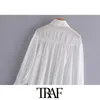 Women Fashion Semi-Sheer Loose White Blouses Vintage Long Sleeve Button-up Female Shirts Blusas Chic Tops 210507