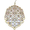 En bois Ramadan Party Ornement Eid Mubarak Lettres Mosquée Pendentif Suspendu 4pcs / set Eids Al-Fitr Célébration Fournitures Décoratives