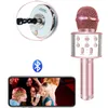 Высококачественный канал WS858 Bluetooth Wireless Microphone Micheld Karaoke Mic с USB Cahrging KTV Player Record Music for Kids Toys Part7522113