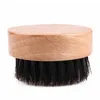 Newnew Brisle Beard Brush Round Wooden مقبض الرجال اللحى مشط الوجه أدوات العناية بالتدليك الخنزير brishtle mustach فرش rrb12181