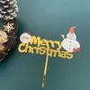 Diğer Festival Parti Malzemeleri 10 adet Renkli Baskı Noel Akrilik Mutlu Doğum Günü Pastası Topper Bebek Duş Tatlı Dekor Cupcake Yıl Deco