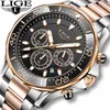 Uhr Männer LIGE Sport Edelstahl Wasserdichte Herrenuhren Top Marke Luxus Quarz Gold Uhr Armbanduhr Herren Chronograph 210527