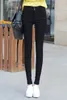 Spring and autumn Korean version of nine-point leggings women wear thin tight high-waisted small pants black long 210429