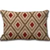 Ikat tribal diamantmönster khaki röd solbränna kudde dekorativ kudde omslag case anpassa gåva av lvsure för soffa säte kudde/dekorativ
