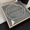 Brand Designer Necklace Womens Triangle Chains Classic Metal Chain Necklaces Elegant Double-deck Luxury Fashion Habbly