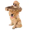 Other Bird Supplies Puppies Bath Polyresin Handmade Fairy Garden Birdbath Feeder For Outdoor Home Backyard Lawn Yard Decorations