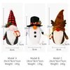 Kerstdecoraties Faceless Gnome Handmade Pluche Santa Sneeuwman Rendier Pop Home Party Windows Ornament Xbjk2108