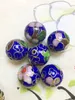 Unique émail cloisonné poli 14mm perles rondes en vrac accessoires en cuivre style chinois bijoux à bricoler soi-même faisant des boucles d'oreilles collier Bracelet