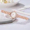 Luxus Damenuhr Diamant Armband Edelstahl Kette Uhr Für Frauen Rose Gold Kleid Casual Quarzuhr Uhr Reloj Mujer201M