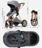 2021 New Baby Stroller 3 in 1 High Landscape Stroller Retling Baby Carriage 접이식 유모차 베이비 요람 푸 체어 신생아
