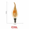 Lampen LED-gloeilamp C35 T45 ST64 G80 G95 G125 Spiraallicht 4W 2200K Retro Vintage Lampen Decoratieve verlichting Dimbaar Edison La247C