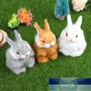 1 PCS Mini Realista Bonito Pele de Pelúcia Lifelike Animal De Páscoa Coelhinho Simulação Modelo de Aniversário Presente de Fábrica Preço Especialista Qualidade Estilo Mais Recente