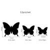 12 pièces miroir 3D papillon autocollant mural amovible décoration de fête de mariage maison enfants chambre décor autocollants