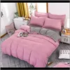 4PCS Set Luxury Queen Size Bed Sheets Barn Quilt Soft Complant Bomull för Girlboy Hnqis CS3FR