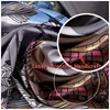Kvinnor Square Silk Neck Scarf Bronzing Luxury Print Foulard Kvinna Travel Bright Scarf Stale [3631] Q0828