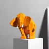 Objetos decorativos figurinhas criativo elefante geométrico estátua mobiliário de desktop sala de estar varanda exposição moderna contraste cor arte de