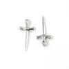 500Pcs Alloy Cross Sword Charms Pendants For Jewelry Making Bracelet Necklace DIY Accessories 9.5X20.5mm A-247