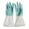 Gants jetables 1 paire imperméable en caoutchouc Latex lave-vaisselle cuisine nettoyage S M L gant de ménage