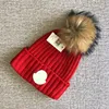 monclari Hat Luxury Beanie Top Quality Designer Designer French Brand Skull Caps Luxury Mens Women Hats Detachable Fur Ball