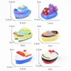 6pcs Cartoon Funny Baby Bath Toy Boat Toys Water Squirt Squeeze Spraying Beach room Swimming Pool For Kid 210712