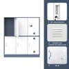 US stock Bedroom Furniture Locker Storage Cabinet - 6 Metal Wall Lockers for School and Home Storage Organizer437q