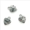 Lot 200 Stück Friend Hearts Tibetsilber Charms Anhänger zur Schmuckherstellung Ohrring Halskette Armband Schlüsselanhänger Zubehör 10*12mm DH0440