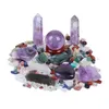 Decorative Objects & Figurines Natural Crystal Point Healing Heart Shape Stone Magic Wand 7 Chakras Round Smooth Gravel Gemstone Collection
