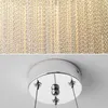 Modern Pendant Lights Silver Chain Lamp For Kitchen Dining Room Bedroom Led Indoor Lighting Fixture Simple Lustre Home Decor