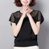 Moda Kobiety Bluzki i Topy Biały Czarny Krótka Koszulka Plus Rozmiar Off Ramię Top Office Lady Solid Color 3622 50 210521