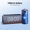 Mini Wireless Bluetooth haut-parleur Small Alarm ALARME PORTABLE MUSIQUE FM RADIO DIGITAL LED LED Electronic Desktop Clock5325748