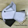 7 Lagen KN95 Gezichtsmasker FFP2 95% Filter Designer Sponge StriptiCated Carbon Ademhaling Herbruikbare Respirator Mascarilla