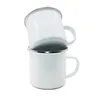 350ml Sublimation Emaille Kaffeetasse Edelstahl Camping Picknick Drinkware Cup mit Grifffestival Party Geschenk