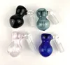 Ciotola di raccolta della cenere di vetro colorato Gorgogliatore per tubi di fumo Calabash Ashcatcher Ciotole Zucca Percolatore Acqua Bong Dab Rigs