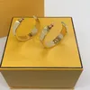 2022 Designer Gold Earrings For Women Hoop Earring Luxurys Designers Letter Pendant F Love Earrings For Gift With Box D2202266Z